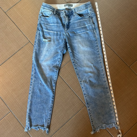 Wit & Wisdom Jeans Women's Sz 6 Ab Solution Distressed & Faded Ankle Blue - Picture 10 of 10
